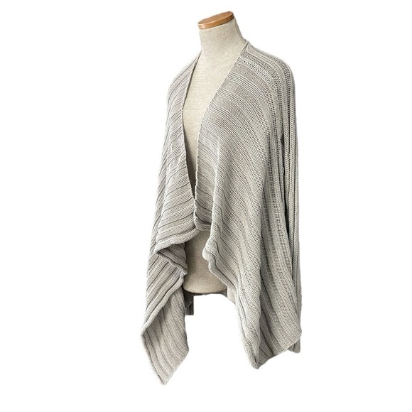 Eileen Fisher Cardigan Women's L Large Beige Knit Open Front Organic Cotton - Picture 3 of 13